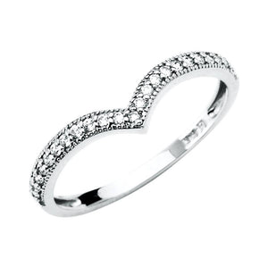 14K White Gold CZ Ring