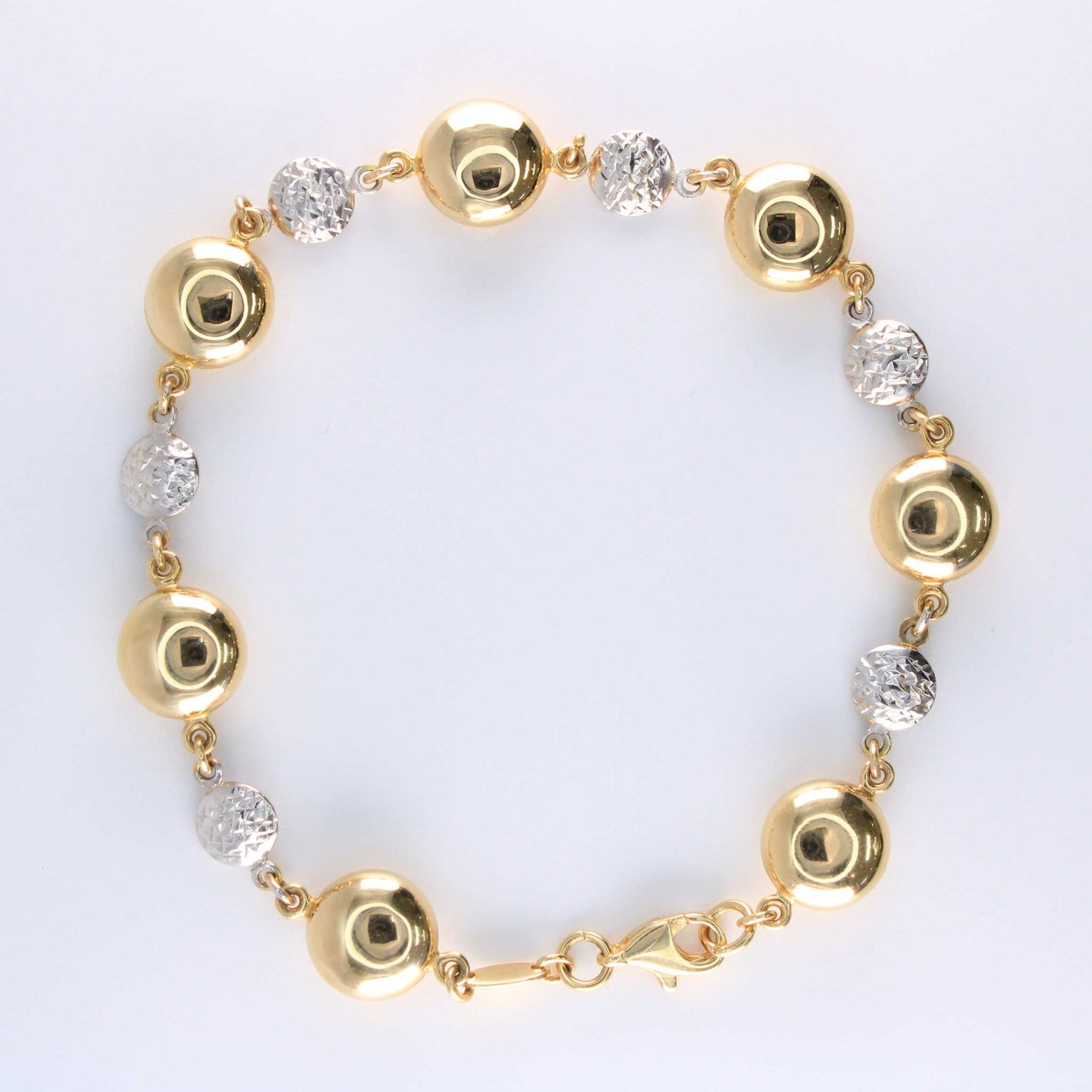 14K Two-Tone Gold  Bracelet 9.1mm 7in