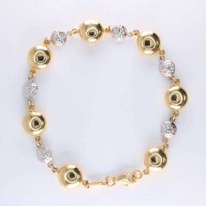 14K Two-Tone Gold  Bracelet 9.1mm 7in