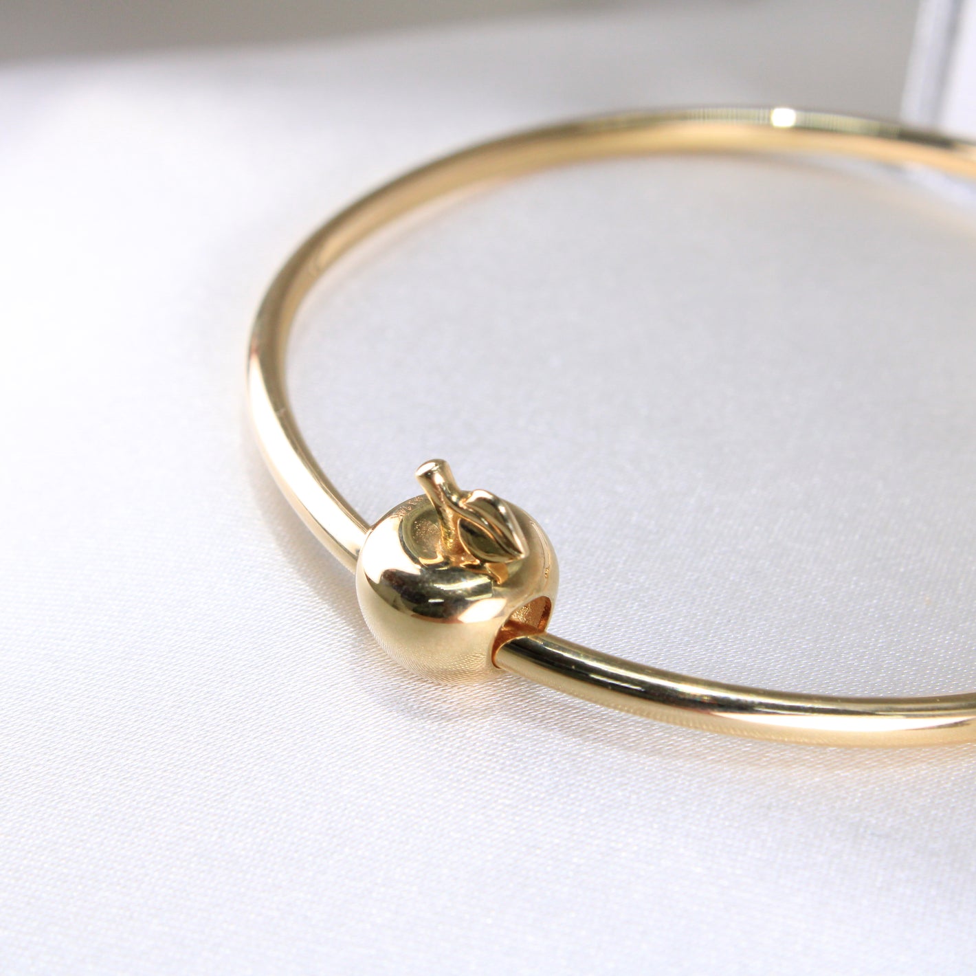 14K Yellow Gold Apple Slider Charm