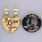 14K Yellow Gold Break Apart Heart Charm
