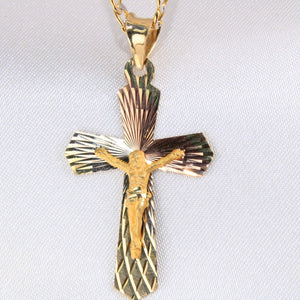 14K Tricolor Gold Crucifix Charm14K Tricolor Gold Crucifix Charm
Chain Sold Separately 14K Tricolor Gold Crucifix Charm
 
Material Type–14k Gold 14K Tricolor Gold Crucifix Charm
Approximate DimensiAll CharmsAlexanderAlexander Gold & Diamonds14K Tricolor Gold Crucifix Charm