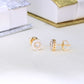 10K Yellow Gold Screw Back Diamond Earrings