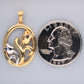 14K Two-Tone Gold Flower Charm