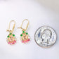 14K Yellow Gold Virgin Mary CZ Earrings