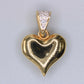 14K Yellow Gold Heart Charm