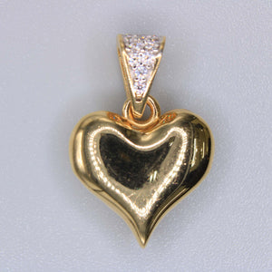 14K Yellow Gold Heart Charm