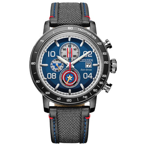 Citizen Men's Captain America Eco-Drive Blue Dial Watch - CA0767-00W