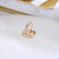 14K Yellow Gold CZ Hoops
