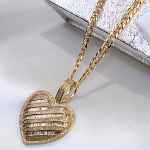 10K Yellow Gold Heart Diamond Charm