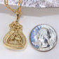 10K Yellow Gold  Money Bag Diamond Charm