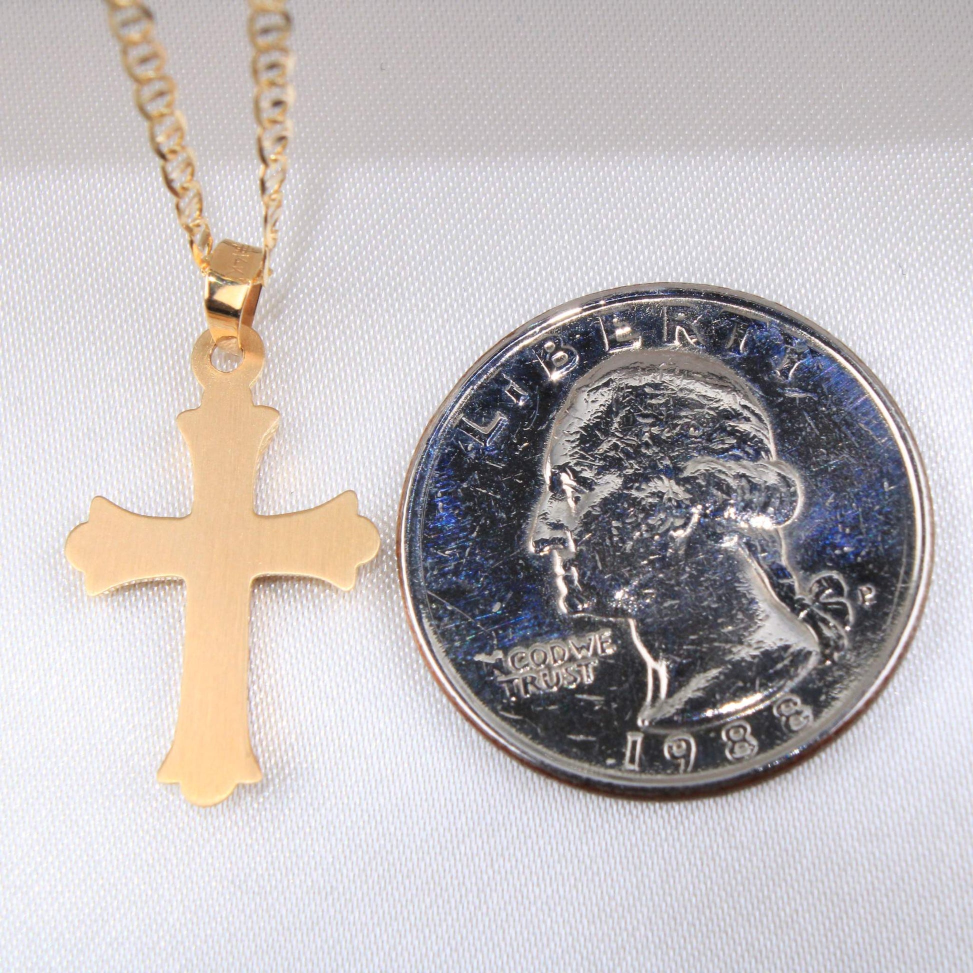 14K Yellow Gold Cross Charm14K Yellow Gold Cross Charm
Chain Sold Separately 14K Yellow Gold Cross Charm
 
Material Type–14k Gold 14K Yellow Gold Cross Charm
 
Approximate Dimensions 14K YelloAll CharmsAlexanderAlexander Gold & Diamonds14K Yellow Gold Cross Charm