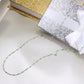 14K Turquoise Beaded Necklace 18in