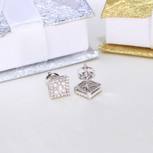 14K White Gold Diamond Earrings