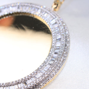 10K Yellow Gold Diamond Personalized Picture Charm