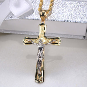 14K Yellow Gold Crucifix Charm