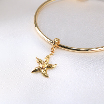 14K Yellow Gold Starfish Dangle Charm