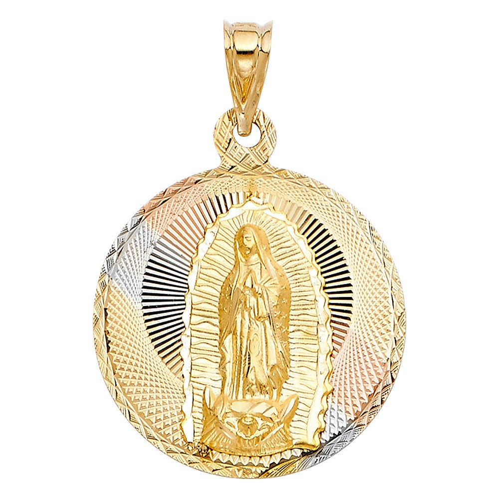 14K Tricolor Gold Virgin Mary Charm14K Tricolor Gold Virgin Mary Charm, Single Sided, Solid.
Chain Sold Separately 14K Tricolor Gold Virgin Mary Charm
 
Material Type–14k Gold 14K Tricolor Gold VirginAll CharmsAlexanderAlexander Gold & Diamonds14K Tricolor Gold Virgin Mary Charm