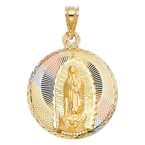 14K Tricolor Gold Virgin Mary Charm14K Tricolor Gold Virgin Mary Charm, Single Sided, Solid.
Chain Sold Separately 14K Tricolor Gold Virgin Mary Charm
 
Material Type–14k Gold 14K Tricolor Gold VirginAll CharmsAlexanderAlexander Gold & Diamonds14K Tricolor Gold Virgin Mary Charm