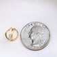 14K Yellow Gold CZ Hoops