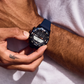 Model wearing the Citizen CZ Smart Hybrid Men's Watch JX1008-01E, demonstrating its elegant appearance on the wrist.