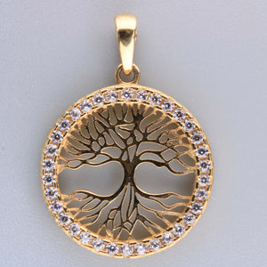 14K Yellow Gold Tree of Life Charm