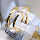 14K Yellow Gold Plain Hoops