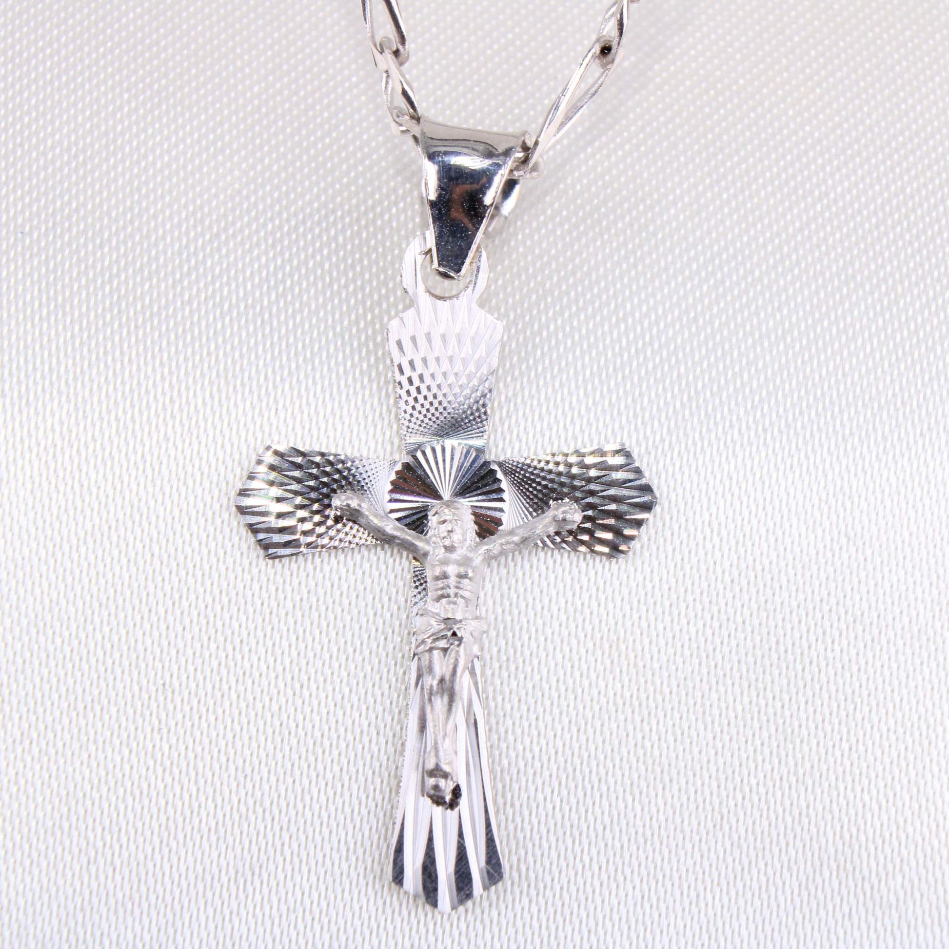 14K White Gold Crucifix Charm14K White Gold Crucifix Charm
Chain Sold Separately 14K White Gold Crucifix Charm
 
Material Type–14k Gold 14K White Gold Crucifix Charm
 
Approximate Dimensions 14KAll CharmsAlexanderAlexander Gold & Diamonds14K White Gold Crucifix Charm
