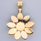 14K Tricolor Gold Sunflower Charm