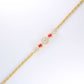 14K Yellow Gold CZ Bracelet 13.4mm 7.5in