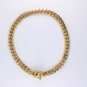 5in approximate14K Yellow Gold Miami Cuban Link Bracelet, Solid / Heavy. 5in approximate
5in approximate
 
Clasp Type–Open Box 5in approximateMaterial Type–14k Gold 5in approximateAll BraceletsAlexanderAlexander Gold & Diamonds5in approximate
