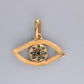 14K Yellow Gold CZ Evil Eye Charm