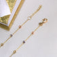 14K Tricolor Heart Bracelet 12mm 8.5in