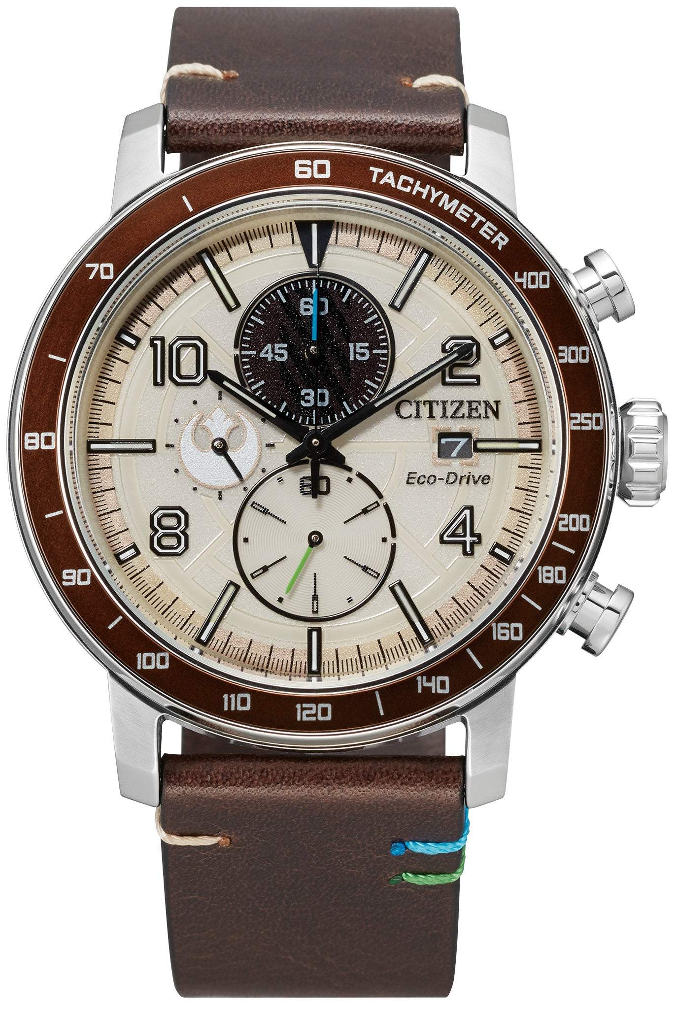Citizen Luke Skywalker Eco-Drive Beige Dial Brown Leather Starp - CA0760-09W