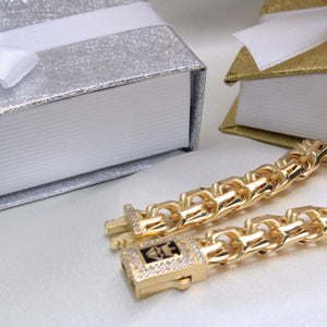 14K Yellow Gold CZ St Jude Bracelet