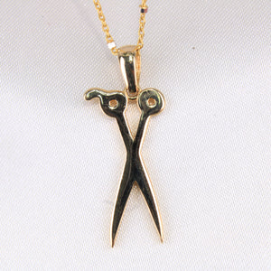 14K Yellow Gold Scissors Charm