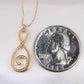 14K Yellow Gold CZ Infinity Necklace