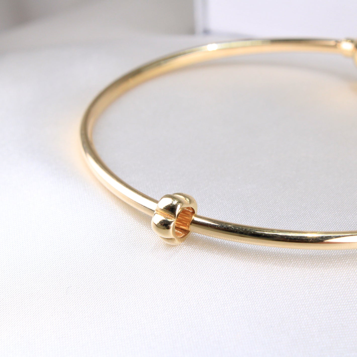 14K Yellow Gold Flower Slider Charm