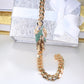 14K Yellow Gold CZ St Jude Bracelet 7mm 8.5in