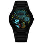 Citizen Disney Mickey Fiesta Unisex Watch AU1095-57W featuring a 40mm black stainless steel case with a black dial—front view
