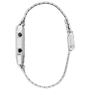 Side profile of the Citizen JG2108-52W showcasing the rectangular case and bracelet.