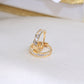 14K Yellow Gold CZ Hoops