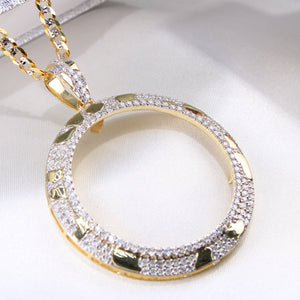 10K Yellow Gold  Diamond Nugget Bezel