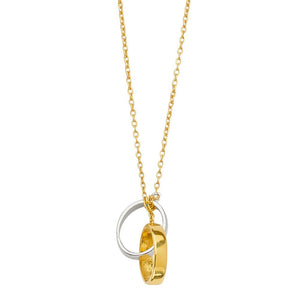 14K Yellow Gold 2T Necklace w/Eternity 18in