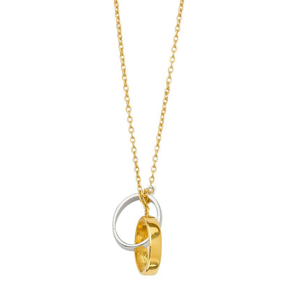 14K Yellow Gold 2T Necklace w/Eternity 18in