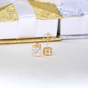 10K Yellow Gold Diamond Earrings