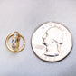 14K Yellow Gold CZ Hoops