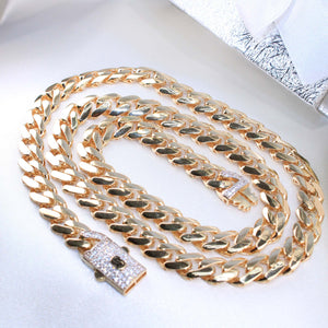 14K Yellow Gold Monaco Chain 7mm 18in