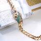 14K Yellow Gold CZ St Jude Bracelet 7mm 8.5in