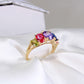 14K Yellow Gold CZ Birthstones Ring